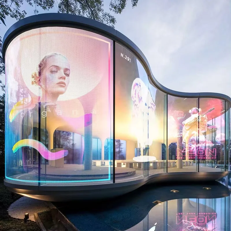 High Definition Transparent Crystal Film P6 P10 LED Display for Education Subway Welcome Screen Infrared Type supplier