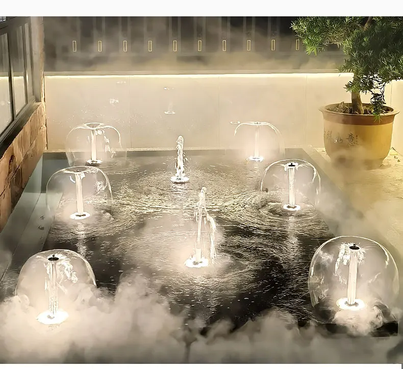 Direct Stainless Steel Adjustable Mushroom Flower Fountain Nozzle New Design for Stone Garden Products details