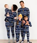 Winter Sleepwear Women Sleepwear Set Plus Size Winter Long Sleeve 2 Piece Sleepwear Printed Christmas Pajamas Family Sets