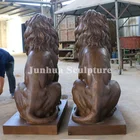 Lion Statue Wholesale Cheap Life Size Antique Bronze Sitting Lion Sculpture Statue For Sale