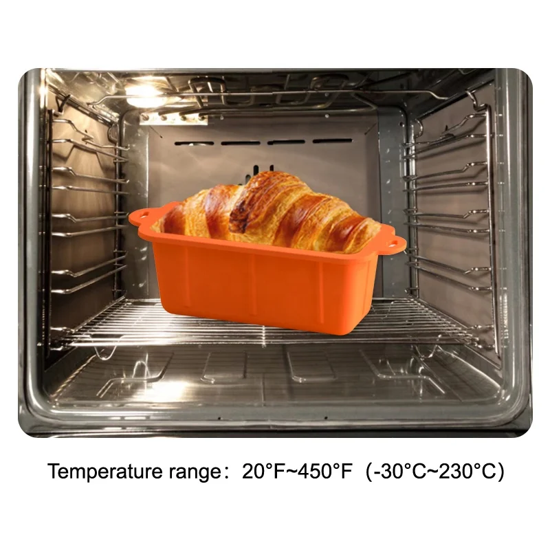 BPA Free Rectangular Silicone Loaf Pan Nonstick Bread Loaf Pan Food Grade Silicon Mini Loaf Pans for Baking Bread