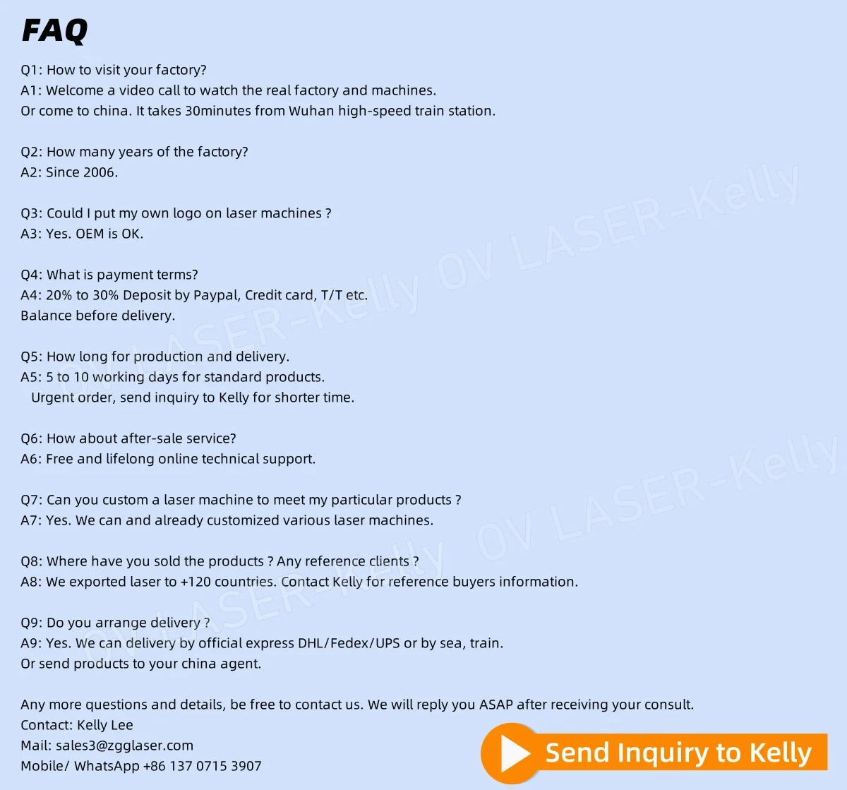 FAQ Kelly