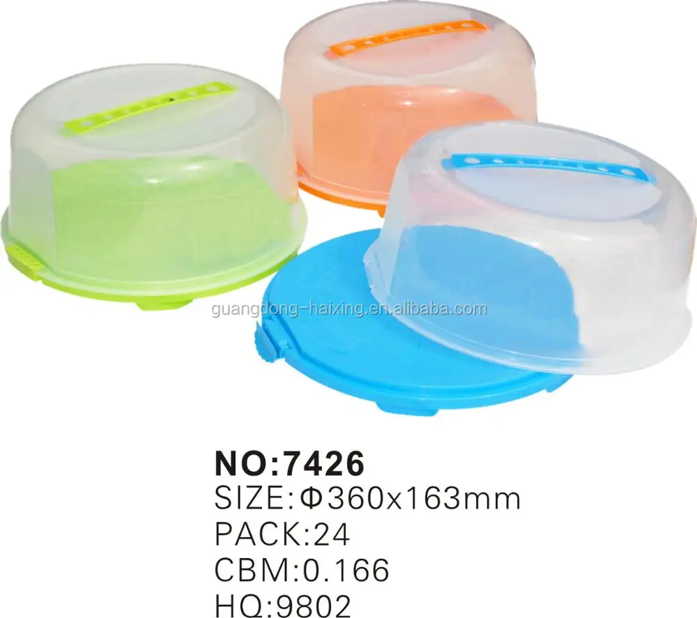 Transparent Plastic Round Cake Box Server Baking Gadgets Wholesale Pp Plastic Boxes For Cakes