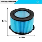 3-Layer Fine Dust Filter For Ridgid VF3500 3-4.5 Gallon Vacuum Cleaner WD3050 WD4070 WD4080 WD4522 4000RV 4500RV