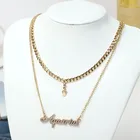 Jewelry 2 Pcs Gold Plated Zodiac Charms 12 Sign Planisphere Astrology Gemstone Gem Necklace Jewelry Set