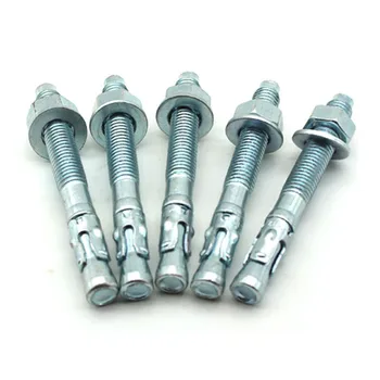 Wedge Anchor Bolt m8 m10 m12 m18 m20 m27 Carbon Steel Stainless Steel Concrete Wedge Anchor Bolt Anchor Bolt Nuts fasteners