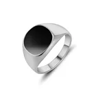 925 Sterling Silver Jewelry Hand Polished Classic Design 925 Sterling Silver Black Men Ring Jewelry