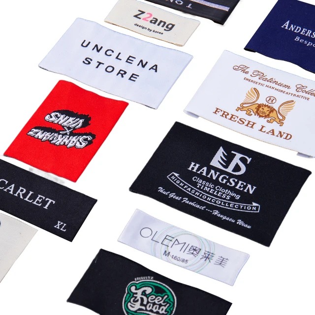 High-Quality T-Shirt Tags Factory Customization Luxury Business Sewn-In Washing Woven Clothing Labels