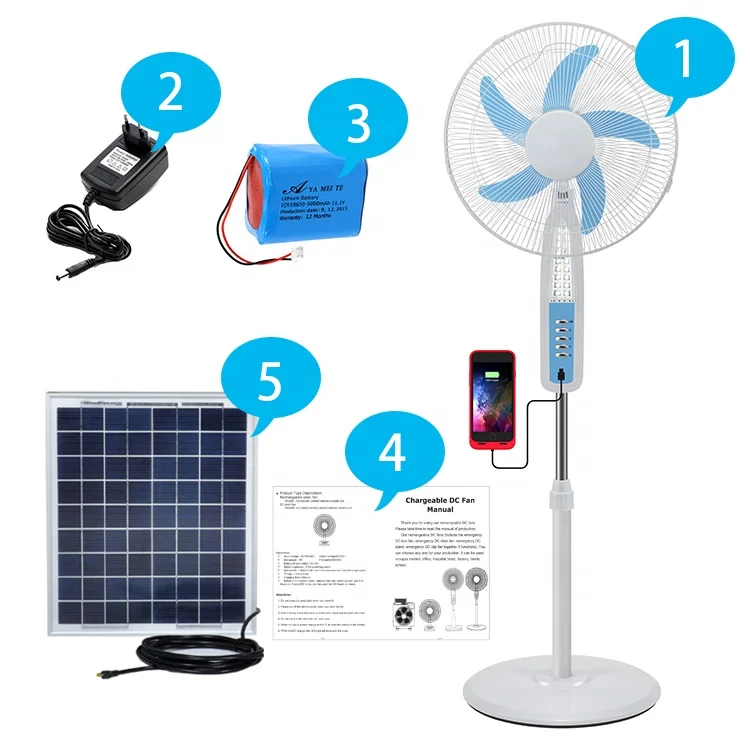 12v Dc Solar Powered Ac Dc Rechargeable Standing Fan Price Cheap With