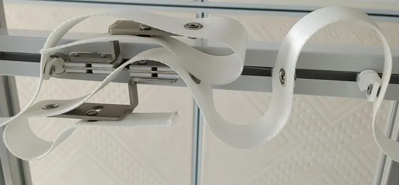 KECO professional ripple fold curtain glider A0025 and curtain track carrier for automatic wave curtain with stainless materials