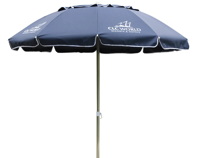 Customized Patio Restaurant Summer Waterproof Chinese Luxury Sun Beach Big Size Umbrella With Base