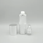 Round Silver Cream Lotion Luxury Round Silver Skin Care Lotion Bottles And Cream Jars For Cosmetic