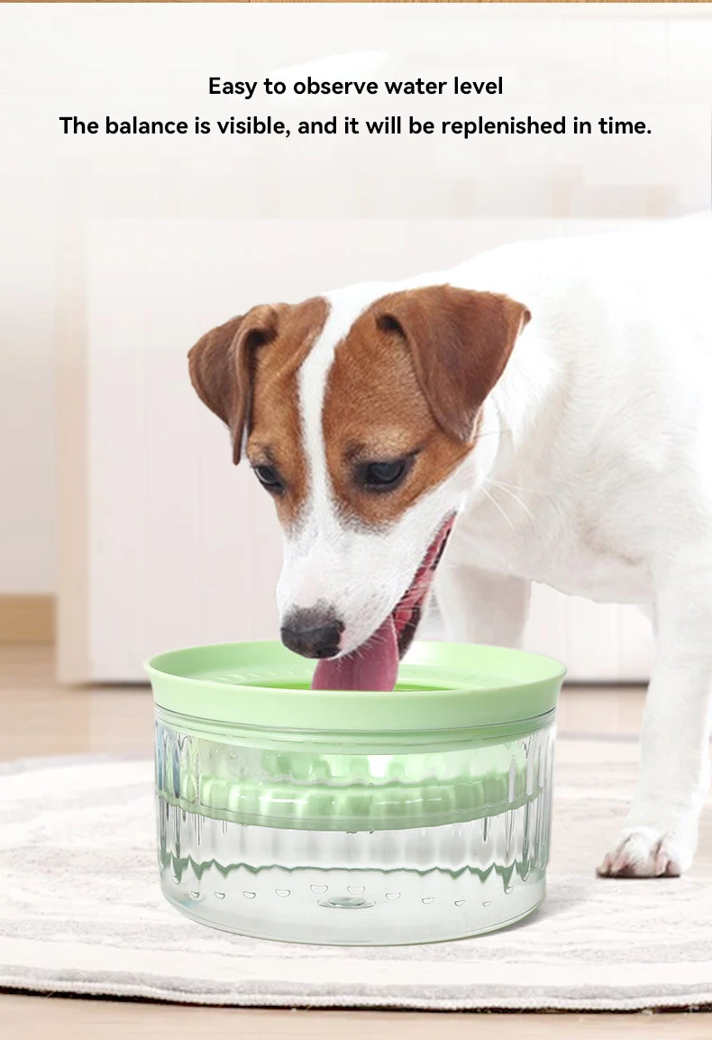 New high quality pet big capacity water dispenser to prevent jaw wetting pets floating water bowl pet supplies manufacture