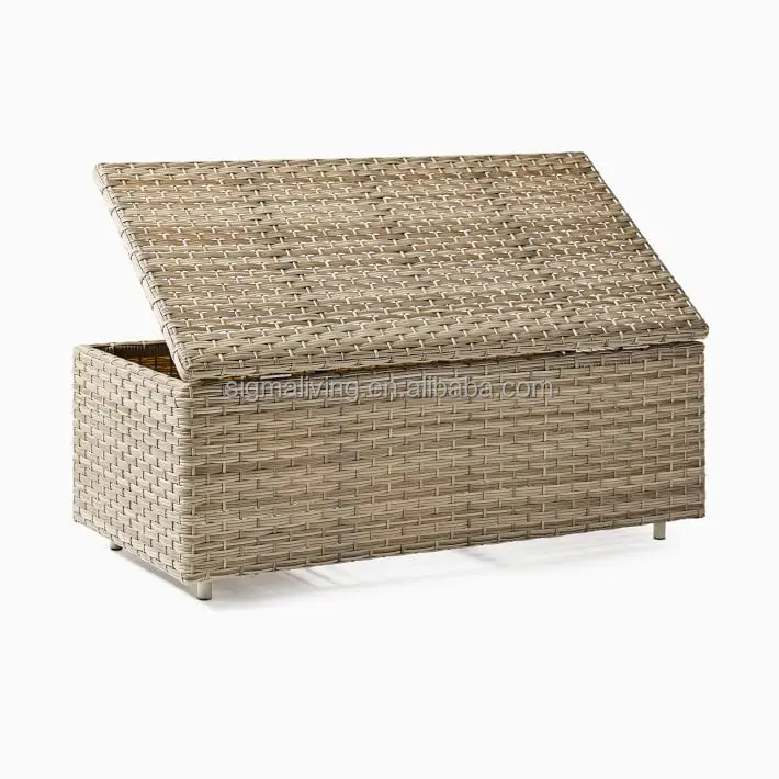 Wicker garden sets outdoor cushion storage box furniture storage trunk