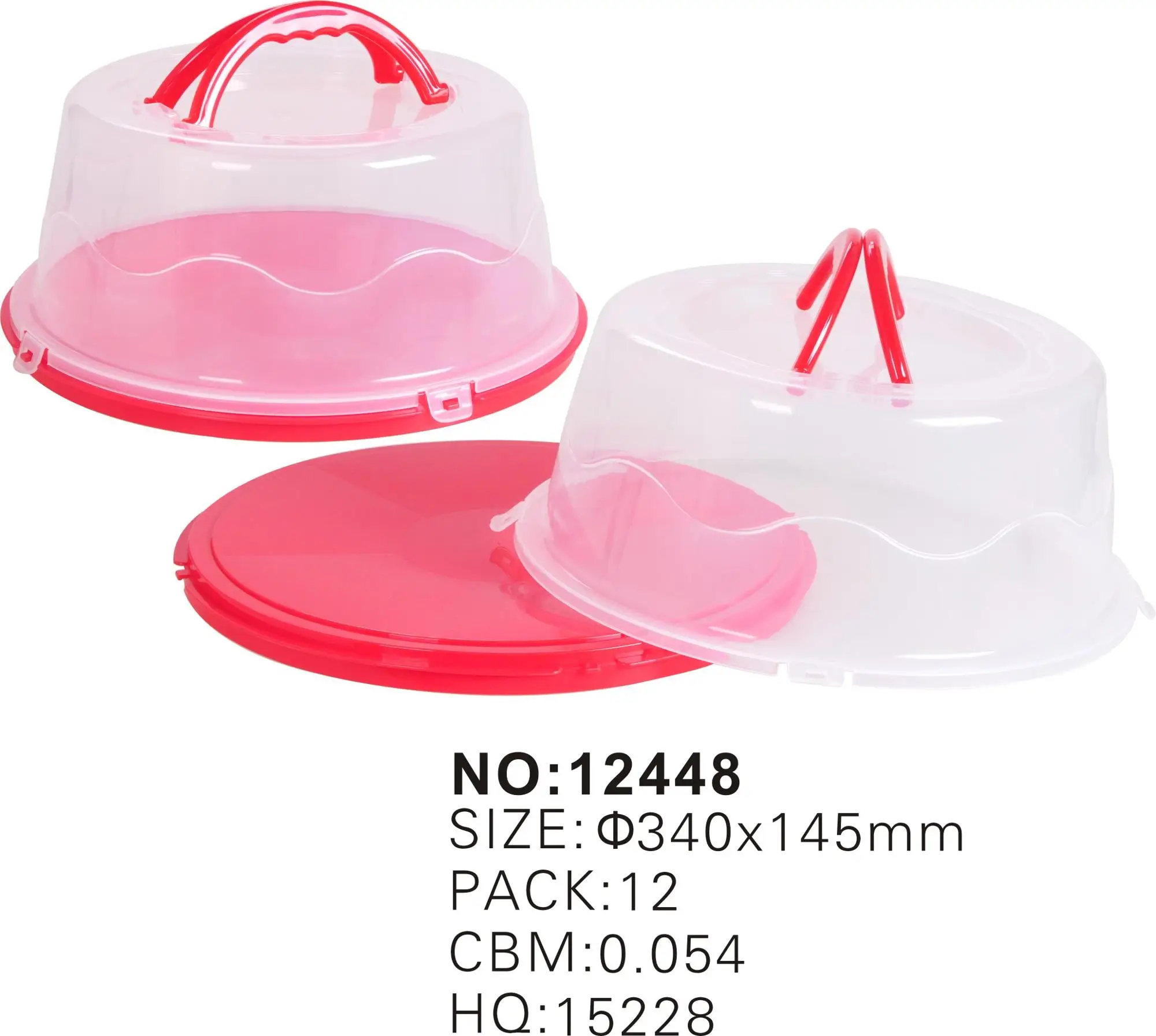 Transparent Plastic Round Cake Box Server Baking Gadgets Wholesale Pp Plastic Boxes For Cakes