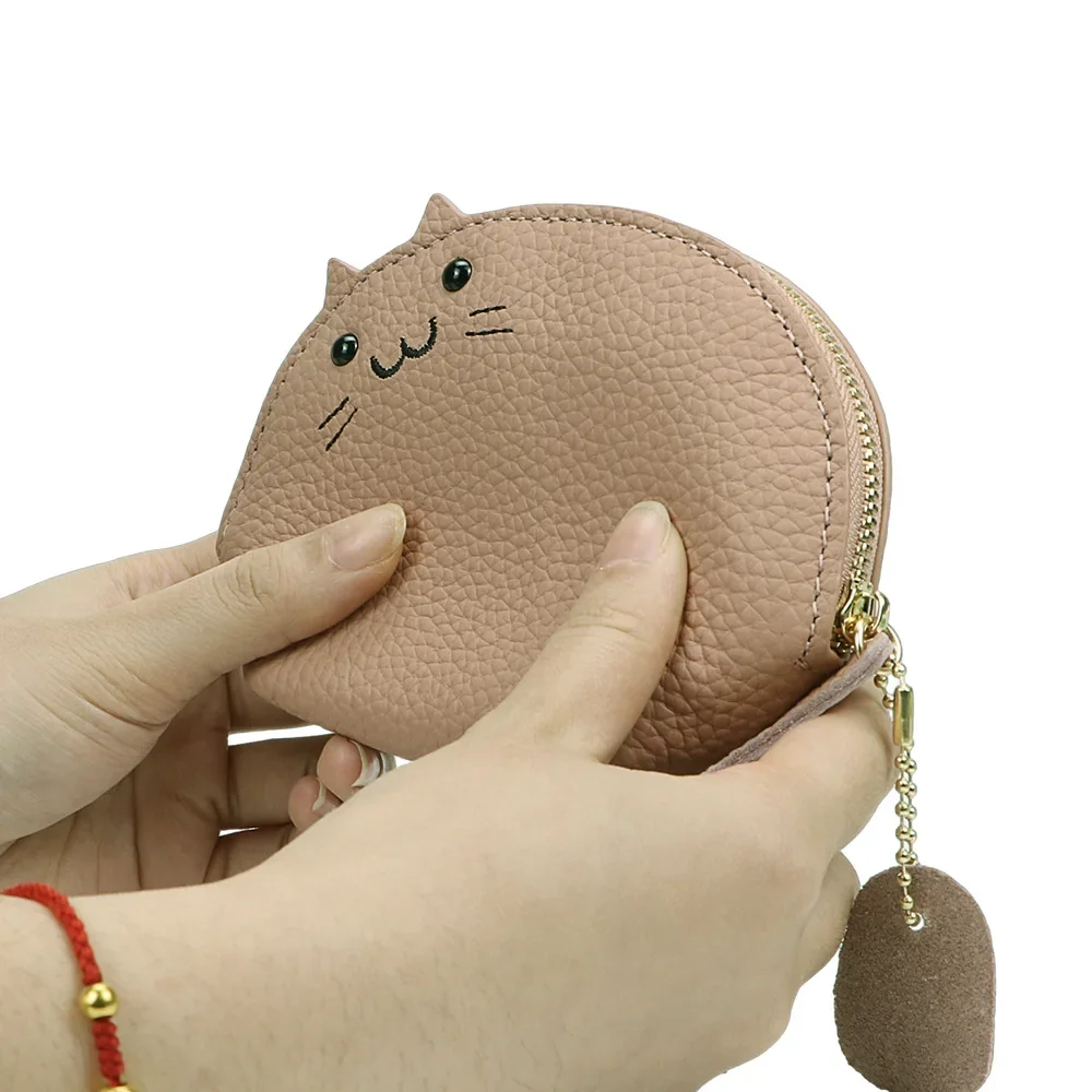 Andobag Coin Purse For Women Girl Genuine Cow Leather Cute Change Pouch Fashion Simple Small