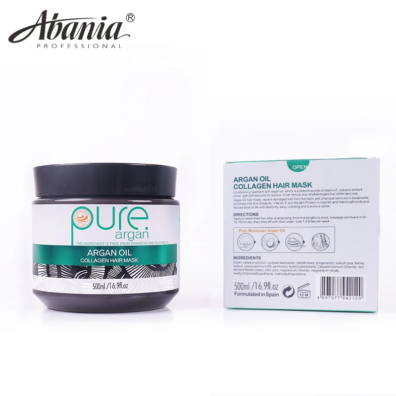 Abania brand Private label argan oil collagen hair mask bio keratin hair treatment mask