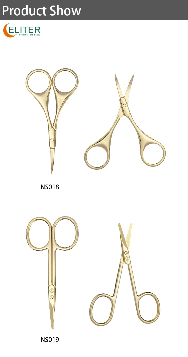 Eliter Hot Sell In Stock Curve Tip Stainless Steel Manicure Master Scissors Nail Scissors Cover Small Nail Scissors Single