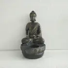 Buddha Polyresin Buddha Bronze Color Polyresin Bronze Buddha With Tealight Holder Figurine Bronze Buddha