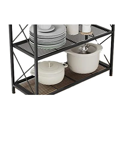 3 layer kitchen storage rack  kitchenware storage  carbon steel mesh folding storage rack