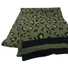 Pattern Knitted Scarf Scarf Winter Wholesale Autumn And Winter New Fashion Leopard Pattern Wild Ladies Knitted Scarf