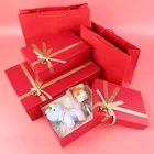 Gift Hot Selling Custom Logo Red Wedding High-grade Paperboard Custom Gift Packaging Exquisite Gift Box