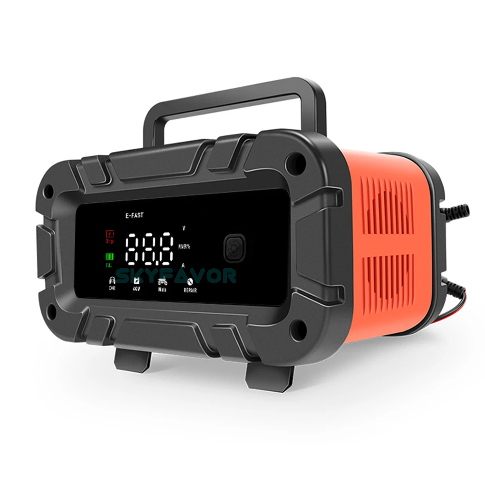 High quality 12V car battery charger 12V 6A full stop automatic 12 volt 6 amp heavy duty truck motorcycle car battery charger