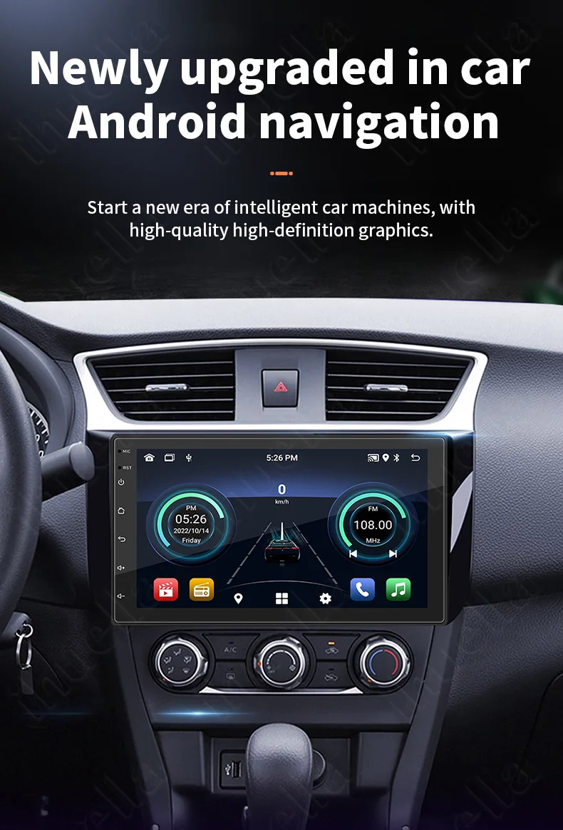 Ihuella Touch Screen Din Android Pioneer Car Radio Inch Android