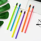 Pencils Pencil 7' Soft Wood Triangle Hot Sale Eco-friendly Neon 6 Colored HB Pencils With Eraser