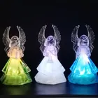 Wings Led Angels Dongguan Acrylic LED Christmas Angel With Iron Wings Decor