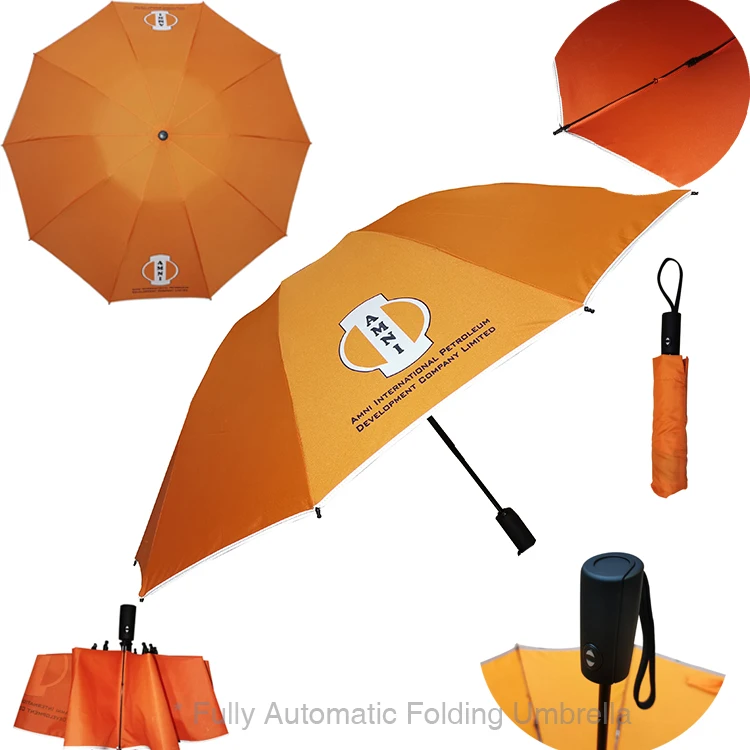 Promotional Advertising Wind Resistant 3 Fold Rain Umbrella Portable Travel Umbrellas Custom Logo Folding Backpack Umbrella