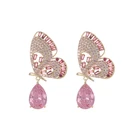 Earrings Butterfly Custom Fashion Women's Earrings With Rhinestones