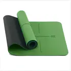 Yoga Wholesale Fitness Double Side Custom Logo 6mm TPE Yoga Mat With Customized Position Line