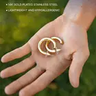 Earrings Gold Earring Hoop Earrings 14K Gold Stainless Steel Lightweight Chunky Open Stud Earring For Women