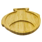 Natural Bamboo Shape Natural 100% Natural Bamboo Wood Animal Shape Cartoon Clown Fish Baby Bamboo Tray.
