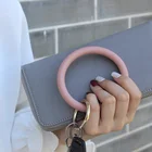 Gift Silicone Siliconesilicone Anniversary Gift PU Leather Silicone Bangle Keychain