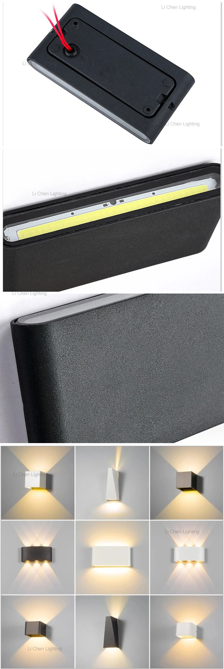 bd13 waterproof outdoor wall lamp light 6w 12w led source up and down lighting modern porch garden light -2