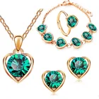 Necklace Jewelry Ring And Necklace Heart Engraved Latest Ring Necklace Bracelet Set Earring Jewelry