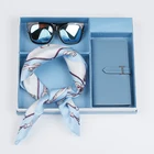 Woman Gift Idea 2021 New Product Ideas Women Scarf Gift Set With Wallet And Sunglasses For Women Gifts