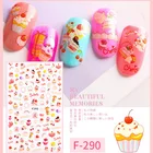 Sticker 2021 Summer New Fruit Strawberry Lemon Orange Ice Cream Leaves Nail Sticker