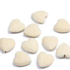 Beads Wood Woodwood Wooden Beads Natural Eco-Friendly Unfinished Wooden Love Hearts Beads With Holes Wood Craft