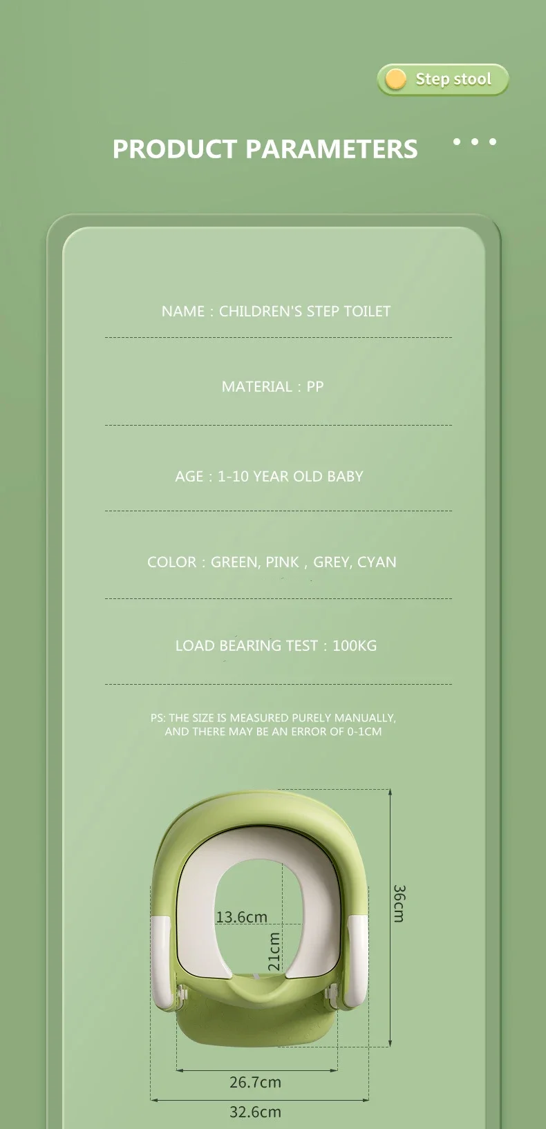 3 In 1 Potty Training Seat Toddler Toilet Seat With Step Stool Ladder