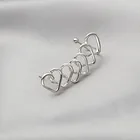 China Earrings Earrings China Fashion Hollow Love Shaped Earrings Ear Bone Clip Birthday Ladies Metal Earrings