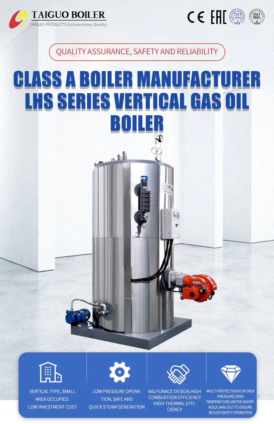 Steam Boiler, 500kg, Natural Circulation - detail 2