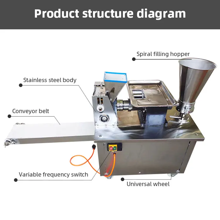 Hot Selling 4800 Pcs/Hour Small Automatic Dumpling Machine,  Factory Supply 20,000 Pcs/H Automatic Dough Dumpling Machines manufacture