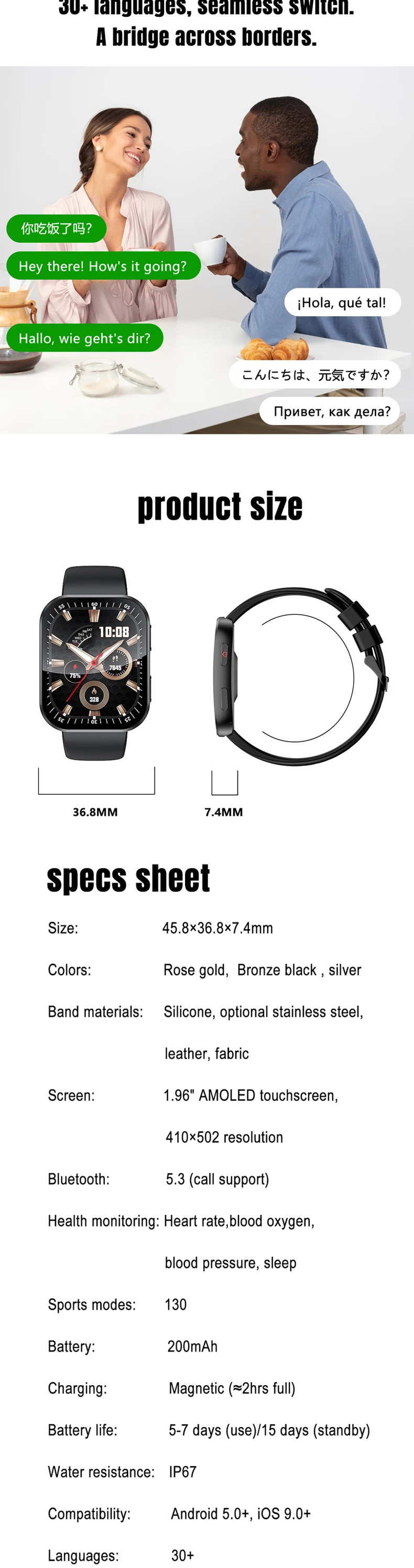 new arrival thin smart watch km70 for men women 196inch amoled screen chip at3085s aluminum alloy case bt call fitness tracker-14