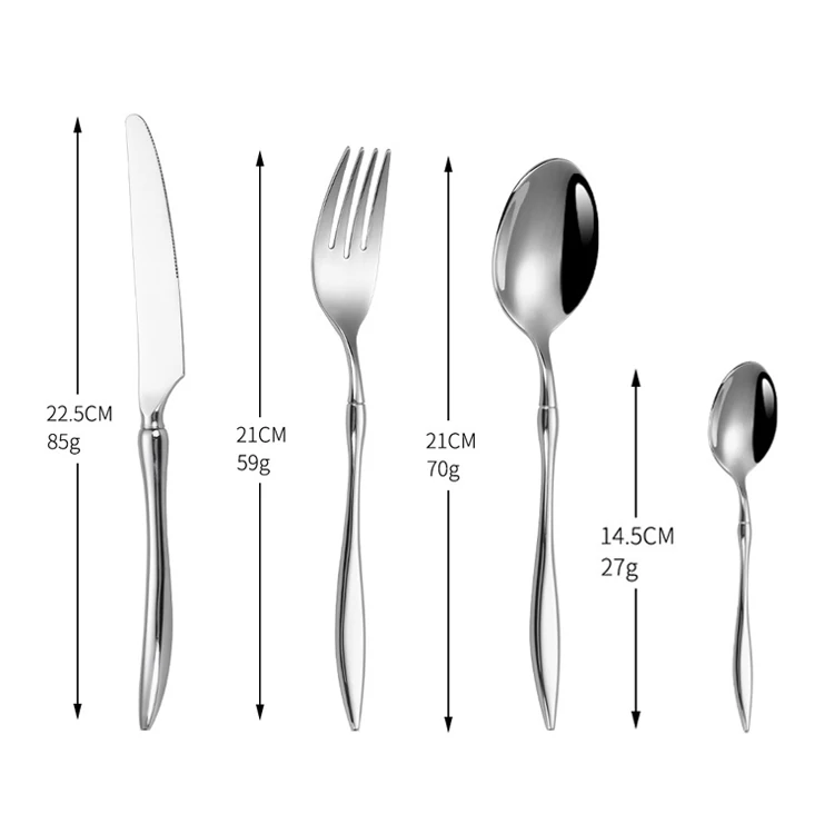 Luxury Stainless Steel 304 Durable Wedding Party Cutlery Set Customized Flatware