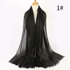 Long Shawl Shawls Plain Shawl Wholesale Gold Thread Tassel Plain Women Long Shawl Scarf Hijab