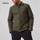 Winter Jacket MRRS OEM Solid Color Winter Men's Clothing Casual Jacket Suit Suits Insulated Shirt Jacket