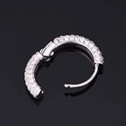 Hop Stone Hoop Earring Earrings Hip Hop Bling Men Boy Jewelry Micro Pave Cz Full Stone Circle Small Huggie Hoop Earring